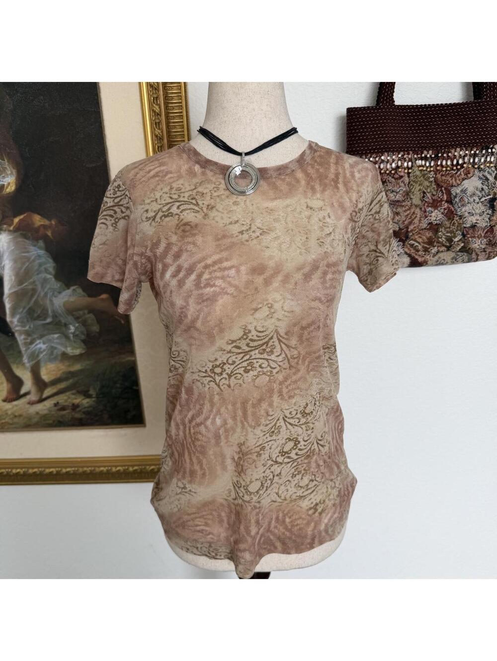 Y2K Mesh Boho Made in Italy Top